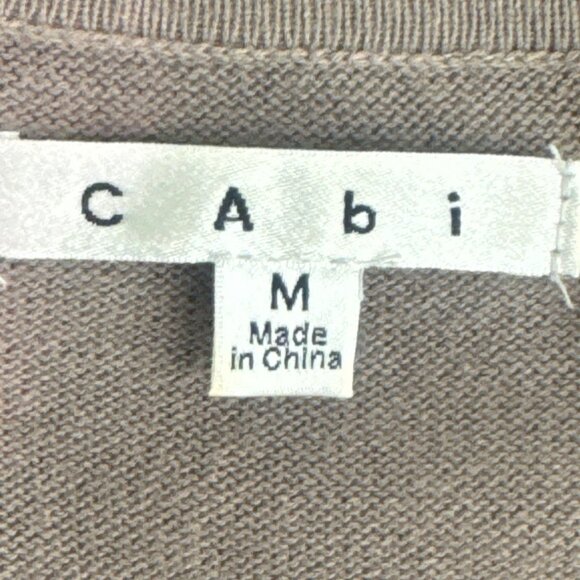 CABI Coporal Military Style Cardigan Taupe Sz M #281 EUC - Picture 6 of 6